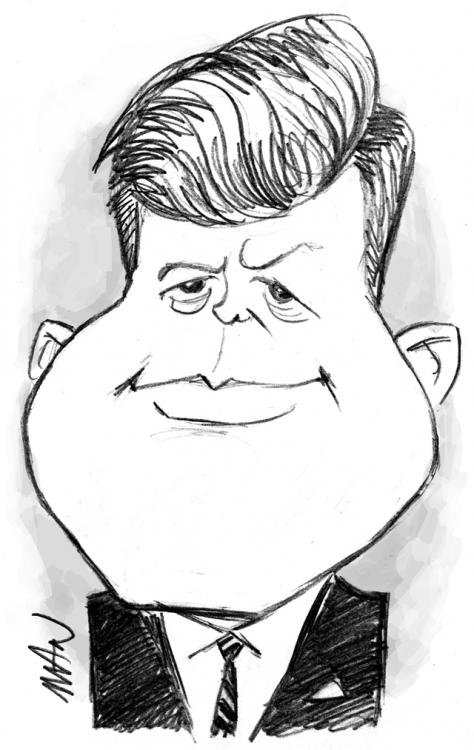 Caricature : Kennedy JF