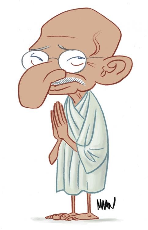 Caricature : Gandhi