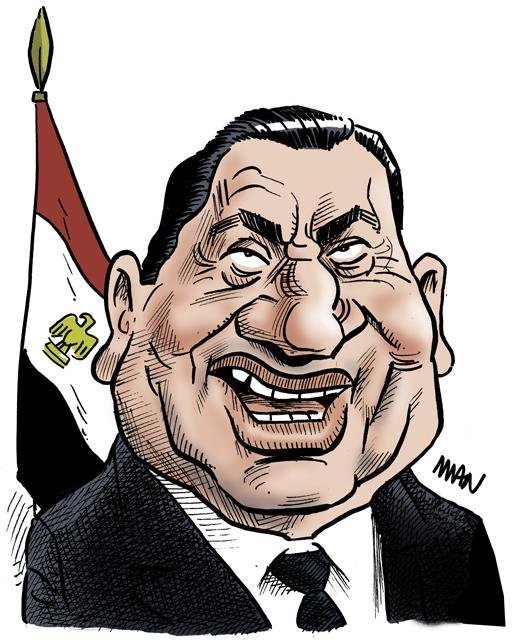 Caricature : Moubarak Hosni