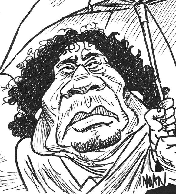 Caricature : Kadhafi M.