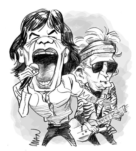 Caricature : Jagger/Richards