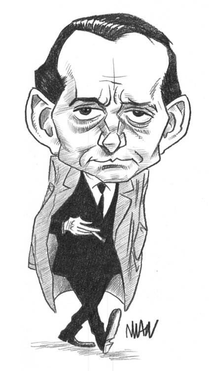 Caricature : Malraux Andr?