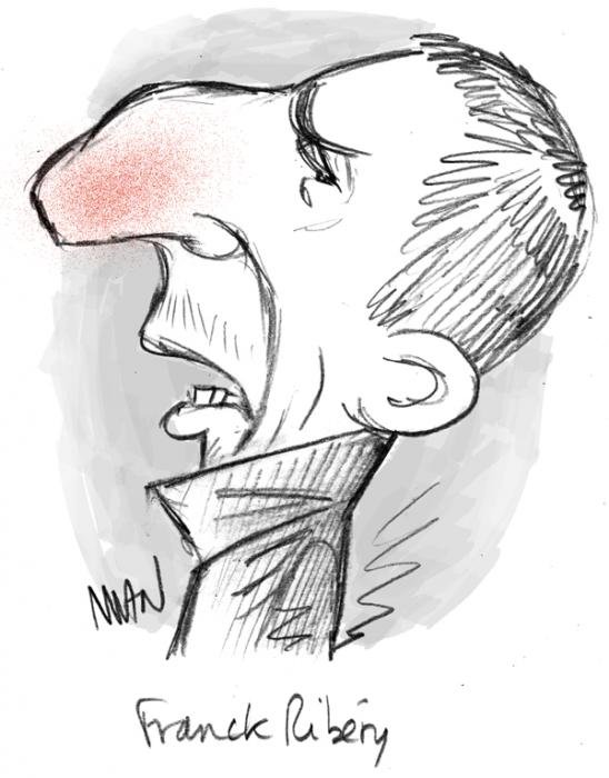 Caricature : RibÃ©ry Franck 2