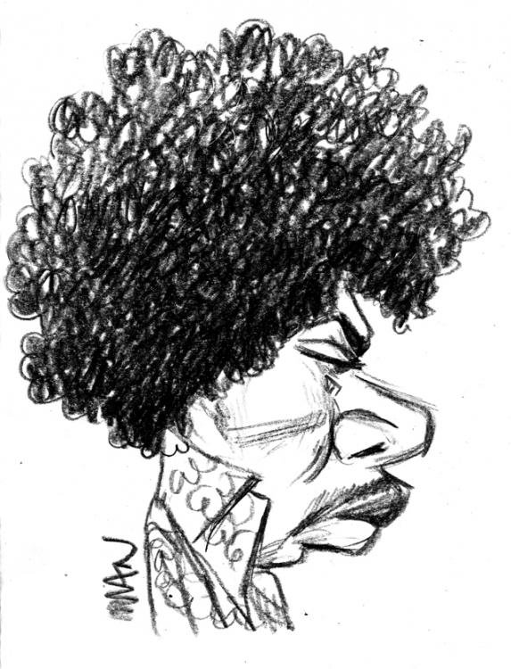 Caricature : Hendrix Jimi