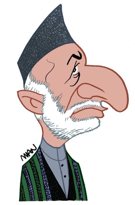 Caricature : Karzaï Hamid