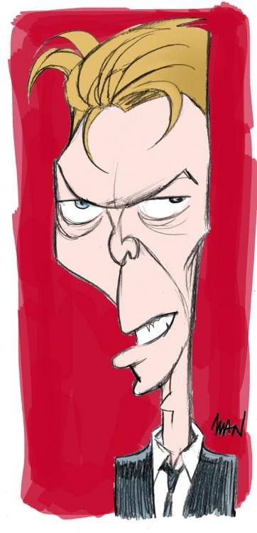 Caricature : Bowie David