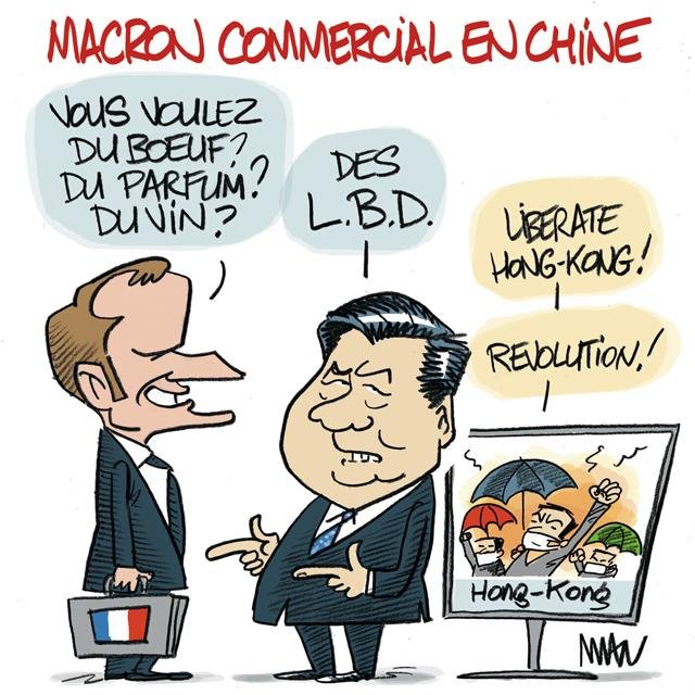 presse : Macron en Chine