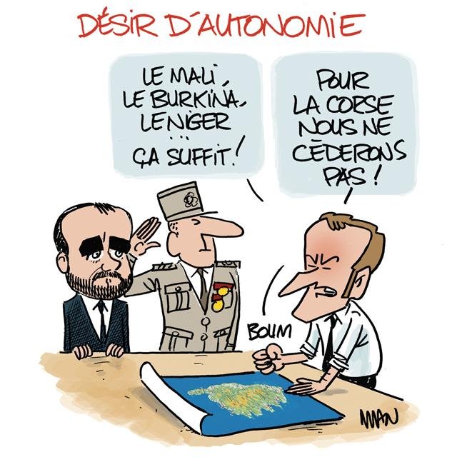 presse : Macron en Corse