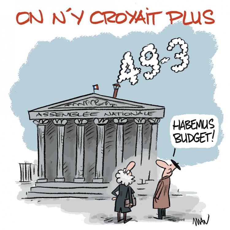 Dessin de presse : Habemus Budget presse : Habemus Budget