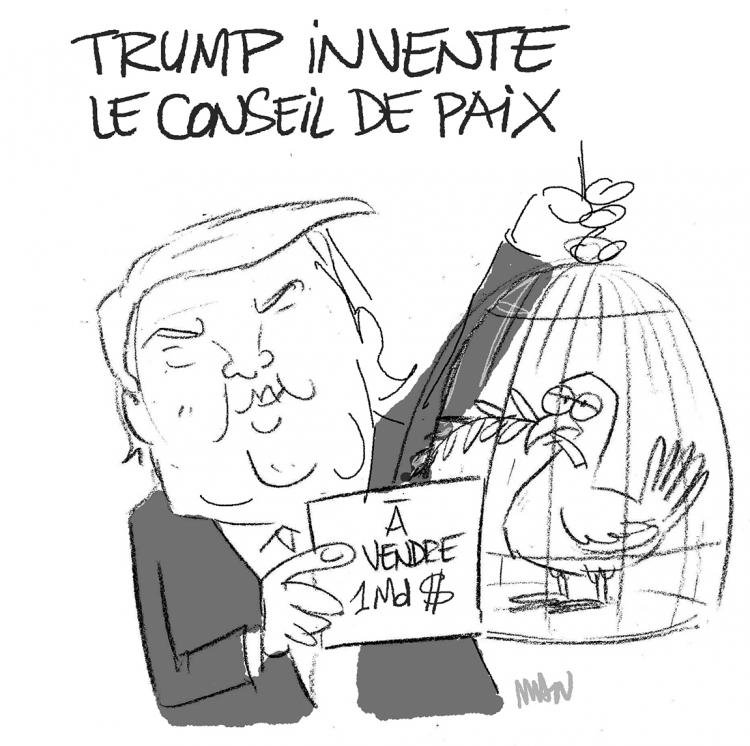 Dessin de presse : Conseil de la paix presse : Conseil de la paix