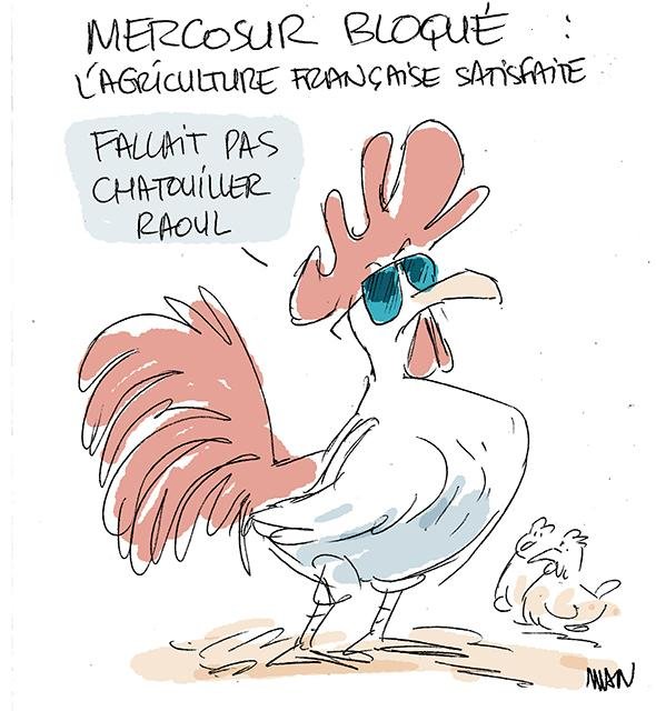 Dessin de presse : Mercosur gelé presse : Mercosur gelé