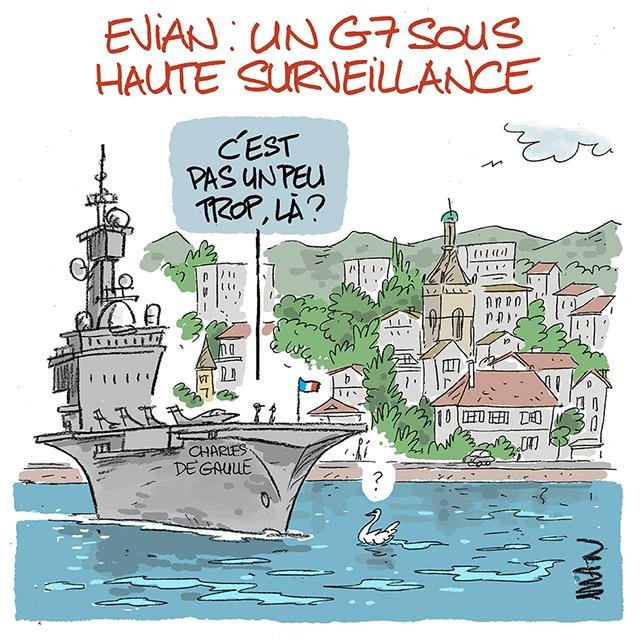 Dessin de presse : G7 Évian presse : G7 Évian