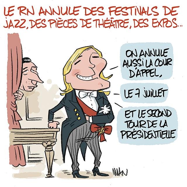 Dessin de presse : Le RN annule presse : Le RN annule