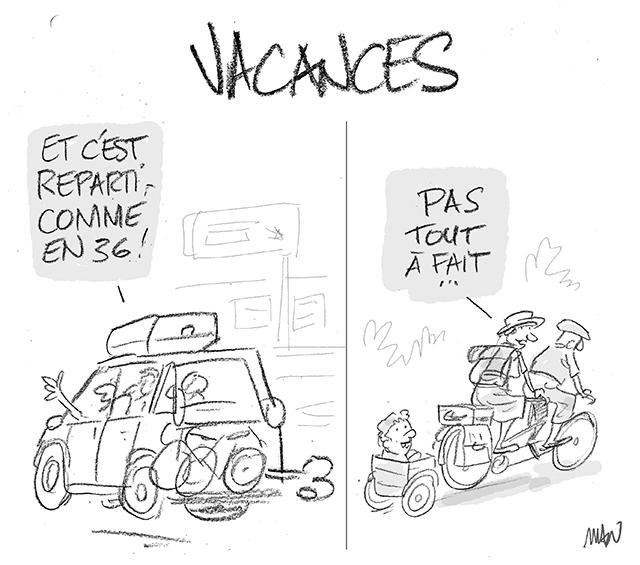 Dessin de presse : Comme en 36 presse : Comme en 36